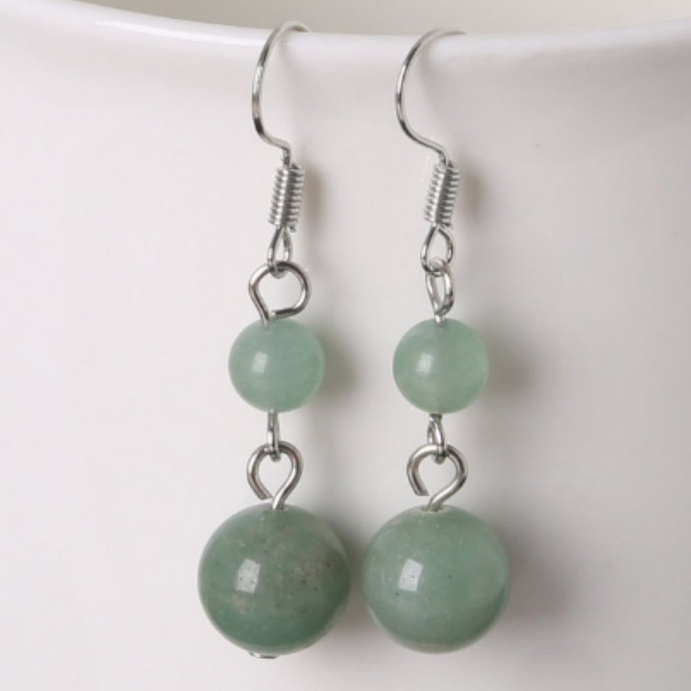 Jade Earrings,Colorful Earrings, Handmade Earrings